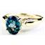 10K, 14K or 18K Gold Ladies Ring, London Blue Topaz, R058