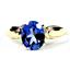 10K, 14K or 18K Gold Ladies Ring, Created Blue Sapphire, R058