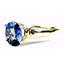 10K, 14K or 18K Gold Ladies Ring, Created Blue Sapphire, R058