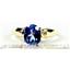 10K, 14K or 18K Gold Ladies Ring, Created Blue Sapphire, R058