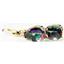 14k Gold Leverback Earrings, Mystic Fire Topaz, E327