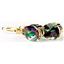 14k Gold Leverback Earrings, Mystic Fire Topaz, E327