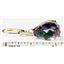 14k Gold Leverback Earrings, Mystic Fire Topaz, E327