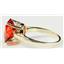 10K, 14K or 18K Gold Ladies Ring, Created Padparadscha Sapphire, R055