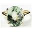 10K, 14K or 18K Gold Ladies Ring, Green Amethyst, R055