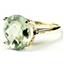 10K, 14K or 18K Gold Ladies Ring, Green Amethyst, R055