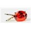 P002, Created Padparadsha Sapphire, 14K Gold Pendant