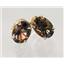 14k Gold Post Earrings, Smoky Quartz, E002