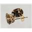 14k Gold Post Earrings, Smoky Quartz, E002