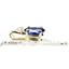 P020, Created Blue Sapphire, 14k Gold Pendant