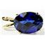 P004, Created Blue Sapphire 14K Gold Pendant
