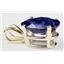 P004, Created Blue Sapphire 14K Gold Pendant