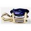 P004, Created Blue Sapphire 14K Gold Pendant