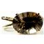 P004, Smoky Quartz 14k Gold Pendant