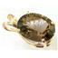 P004, Smoky Quartz 14k Gold Pendant