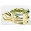 P004, Green Amethyst 14k Gold Pendant
