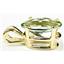 P004, Green Amethyst 14k Gold Pendant
