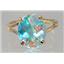10K, 14K or 18K Gold Ladies Ring, Mercury Mist Topaz, R132