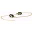 14k Gold Threader Earrings, Mystic Fire Topaz, E005