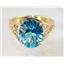 10K, 14K or 18K Gold Ladies Ring, Sky Blue Topaz (Concave Cut), R057
