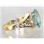 10K, 14K or 18K Gold Ladies Ring, Sky Blue Topaz (Concave Cut), R057