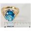 10K, 14K or 18K Gold Ladies Ring, Sky Blue Topaz (Concave Cut), R057