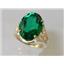 10K, 14K or 18K Gold Ladies Ring, Russian Nanocrystal Emerald, R057