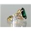10K, 14K or 18K Gold Ladies Ring, Russian Nanocrystal Emerald, R057