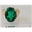 10K, 14K or 18K Gold Ladies Ring, Russian Nanocrystal Emerald, R057