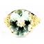 10K, 14K or 18K Gold Ladies Ring, Green Amethyst (Prasiolite), R057