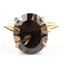 10K, 14K or 18K Gold Ladies Ring, Smoky Quartz (Concave Cut), R055