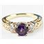 10K, 14K or 18K Gold Ladies Ring, Brazilian Amethyst w/ Accents, R254