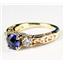 10K, 14K or 18K Gold Ladies Ring, Created Blue Sapphire w/ Accents, R254