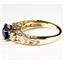 10K, 14K or 18K Gold Ladies Ring, Created Blue Sapphire w/ Accents, R254