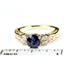 10K, 14K or 18K Gold Ladies Ring, Created Blue Sapphire w/ Accents, R254