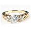 10K, 14K or 18K Gold Ladies Ring, Cubic Zirconia w/ Accents, R254
