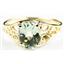 10K, 14K or 18K Gold Ladies Ring, Green Amethyst (Prasiolite), R005