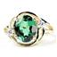 10K, 14K or 18K Gold Ladies Ring, Russian Nanocrystal Emerald, R021