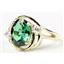 10K, 14K or 18K Gold Ladies Ring, Russian Nanocrystal Emerald, R021