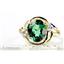 10K, 14K or 18K Gold Ladies Ring, Russian Nanocrystal Emerald, R021