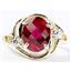 10K, 14K or 18K Gold Ladies Ring, Created Ruby, R021