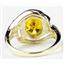 10K, 14K or 18K Gold Ladies Ring, Golden Yellow CZ, R021