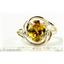 10K, 14K or 18K Gold Ladies Ring, Golden Yellow CZ, R021