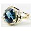 10K, 14K or 18K Gold Ladies Ring, London Blue Topaz, R021