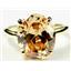 10K, 14K or 18K Gold Ladies Ring, Champagne CZ, R055