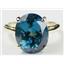 10K, 14K or 18K Gold Ladies Ring, Paraiba Topaz, R055