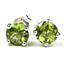 925 Sterling Silver Post Earrings, Peridot, SE012