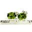 925 Sterling Silver Post Earrings, Peridot, SE002