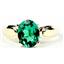 10K, 14K or 18K Gold Ladies Ring, Russian Nanocrystal Emerald, R058