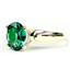 10K, 14K or 18K Gold Ladies Ring, Russian Nanocrystal Emerald, R058